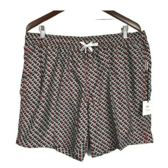 Onia + DVF Charles 7 Trunks Shorts Red and Green XL New With Tags